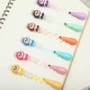6 Cute cartoon highlighters for children and students, drawing stationery, and key point marking pens details Picture